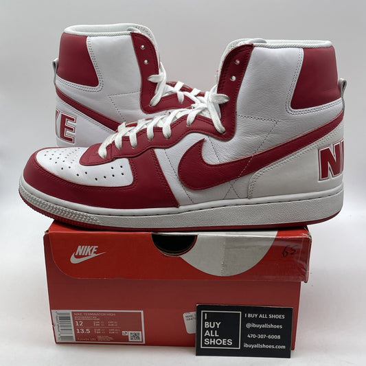Size 12 - Nike Terminator High University Red White Sneakers Retro (FJ4454-100)