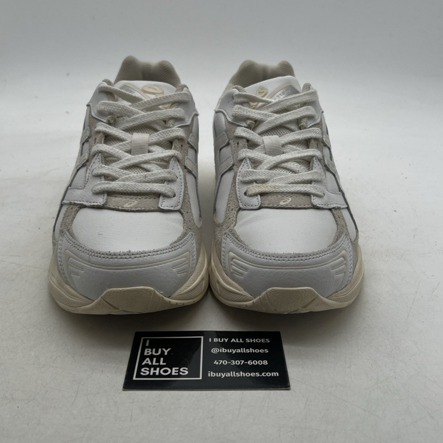 Size 9.5 - SCARPE ASICS GEL -1130 RUNNING UOMO DONNA BIANCO PELLE SCHUHE