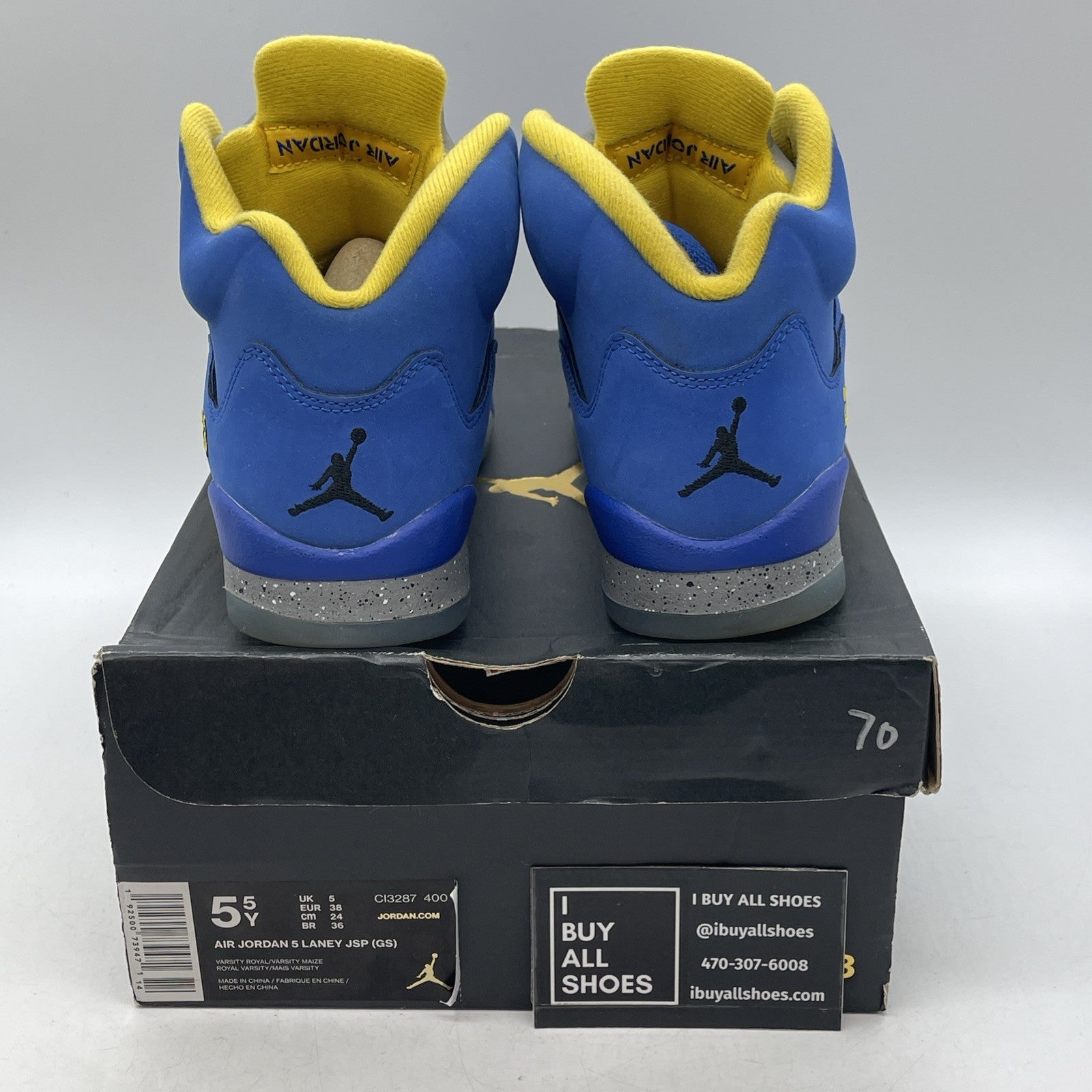 Size 5.5 (GS) - Air Jordan 5 Retro Mid Laney (CI3287-400)