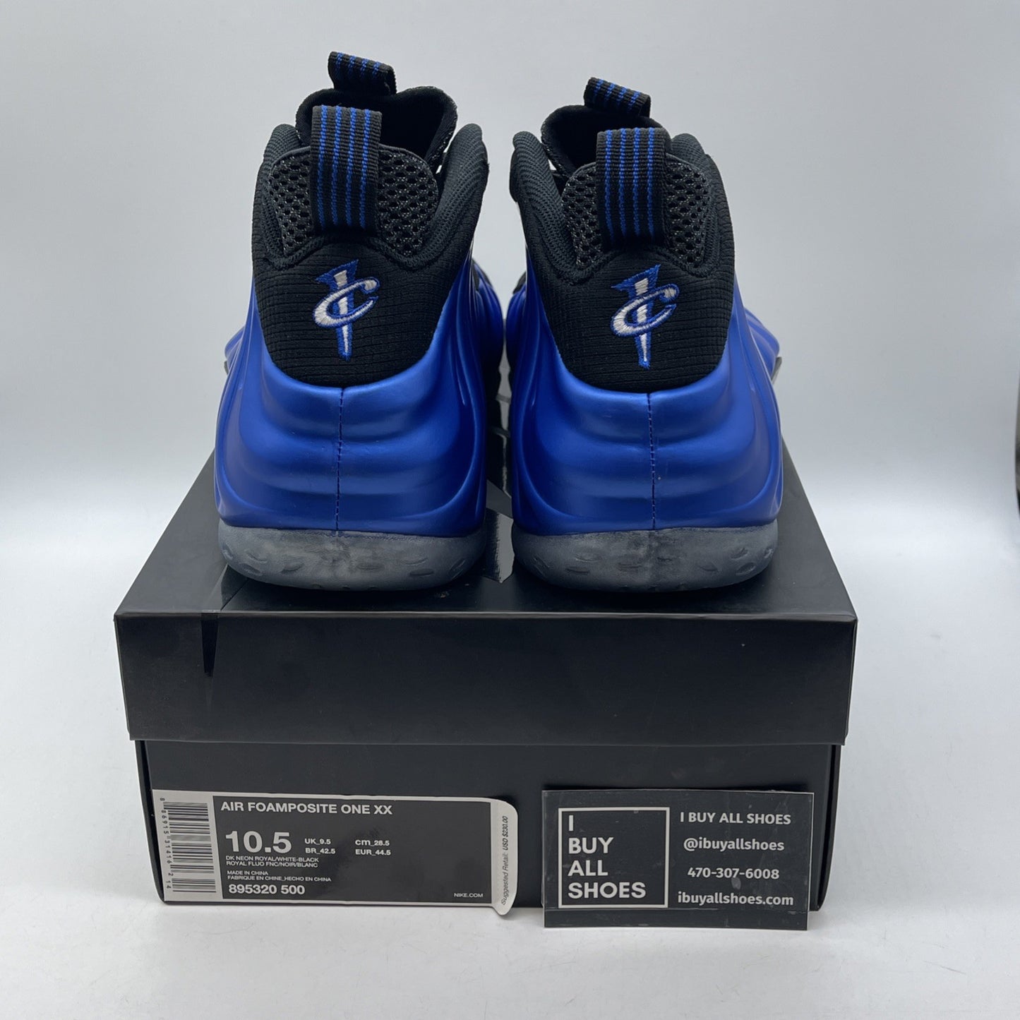 Size 10.5 - Nike Air Foamposite One XX Royal Black Blue (895320-500)