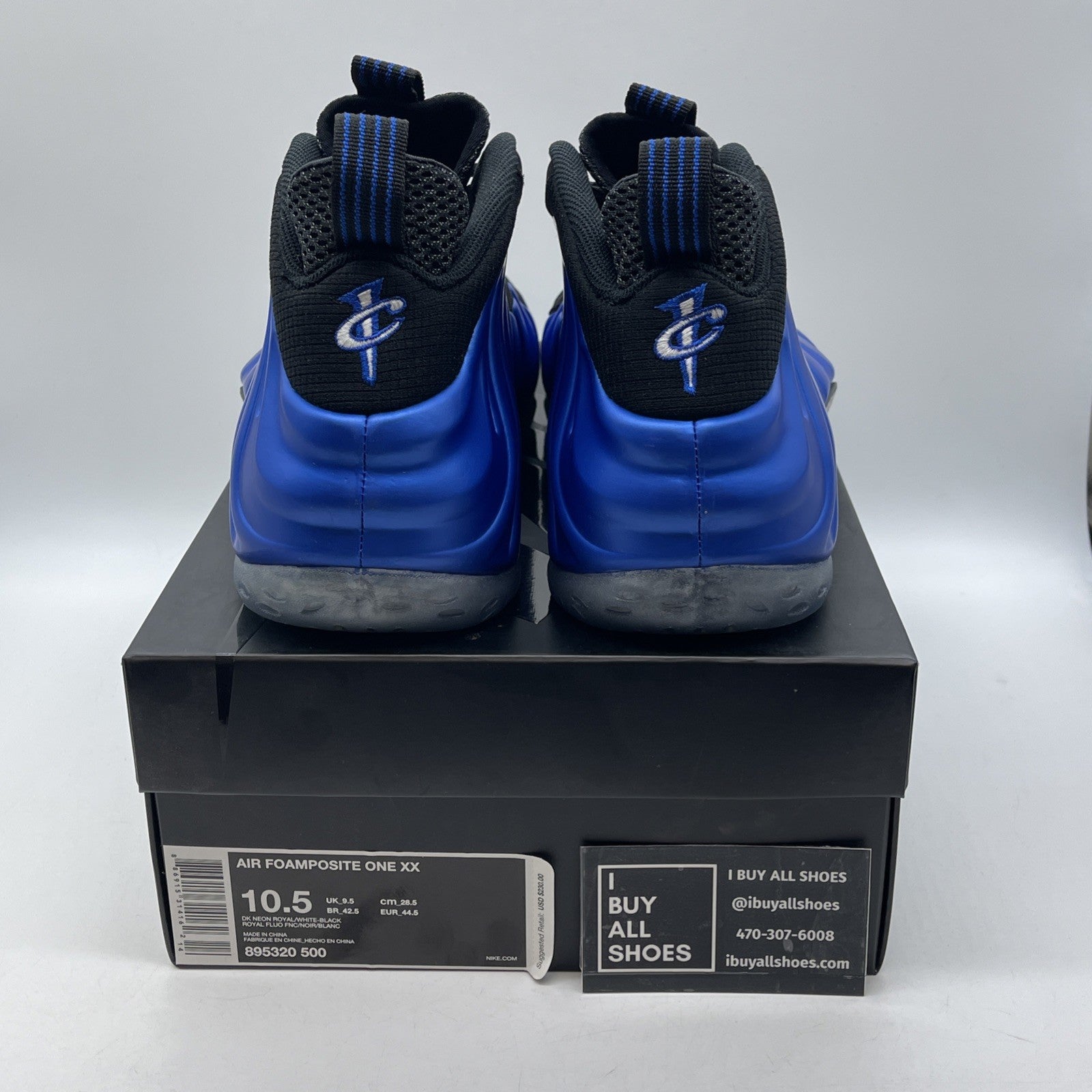 Size 10.5 - Nike Air Foamposite One XX Royal Black Blue (895320-500)