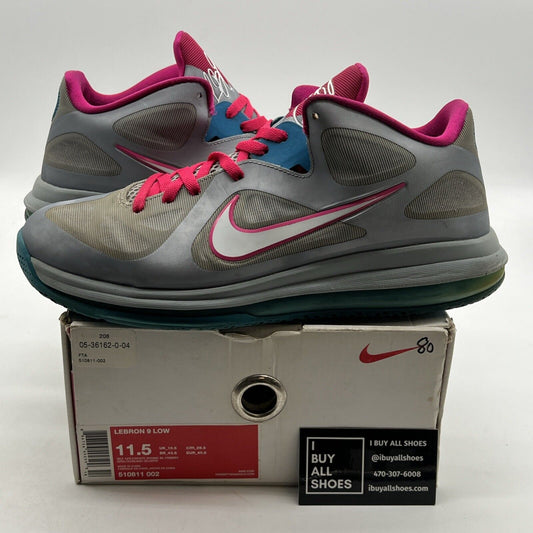 Size 11.5 - Nike LeBron 9 Low Fireberry (510811-002)