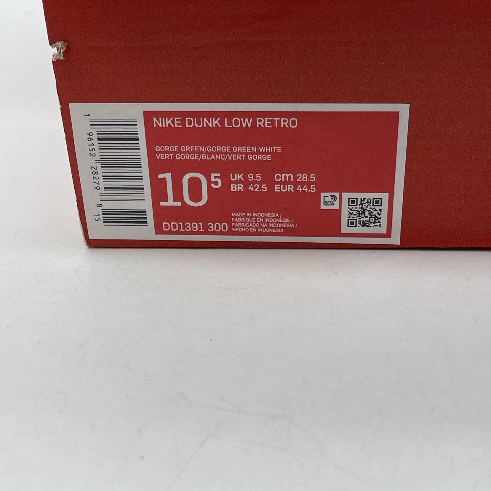 Size 10.5 - Nike Dunk Low Miami Hurricanes Green Orange Leather (DD1391-300)