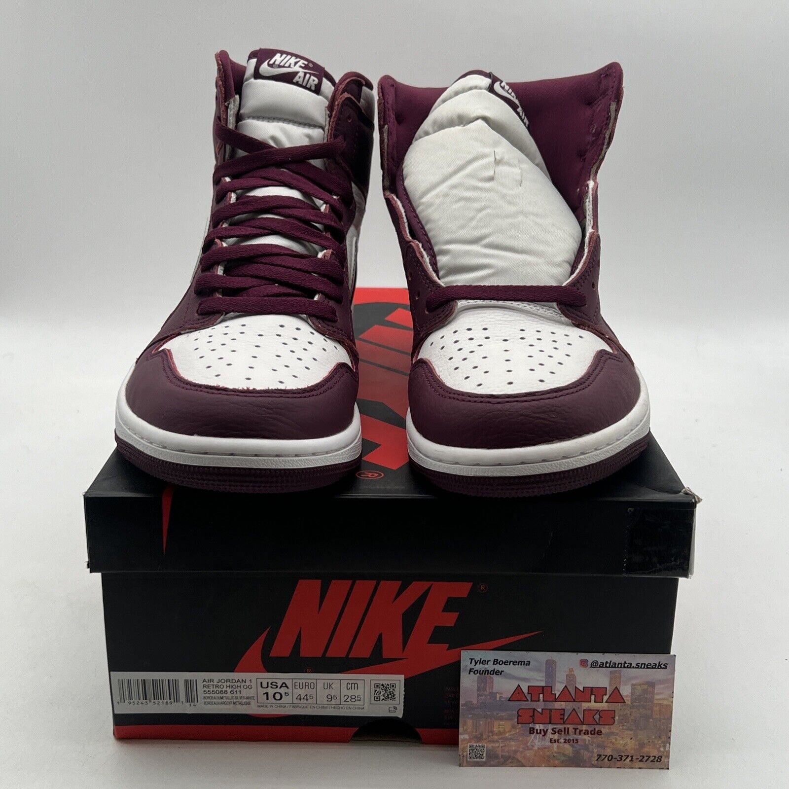 Size 10.5 - Air Jordan 1 Retro High OG Bordeaux (555088-611)