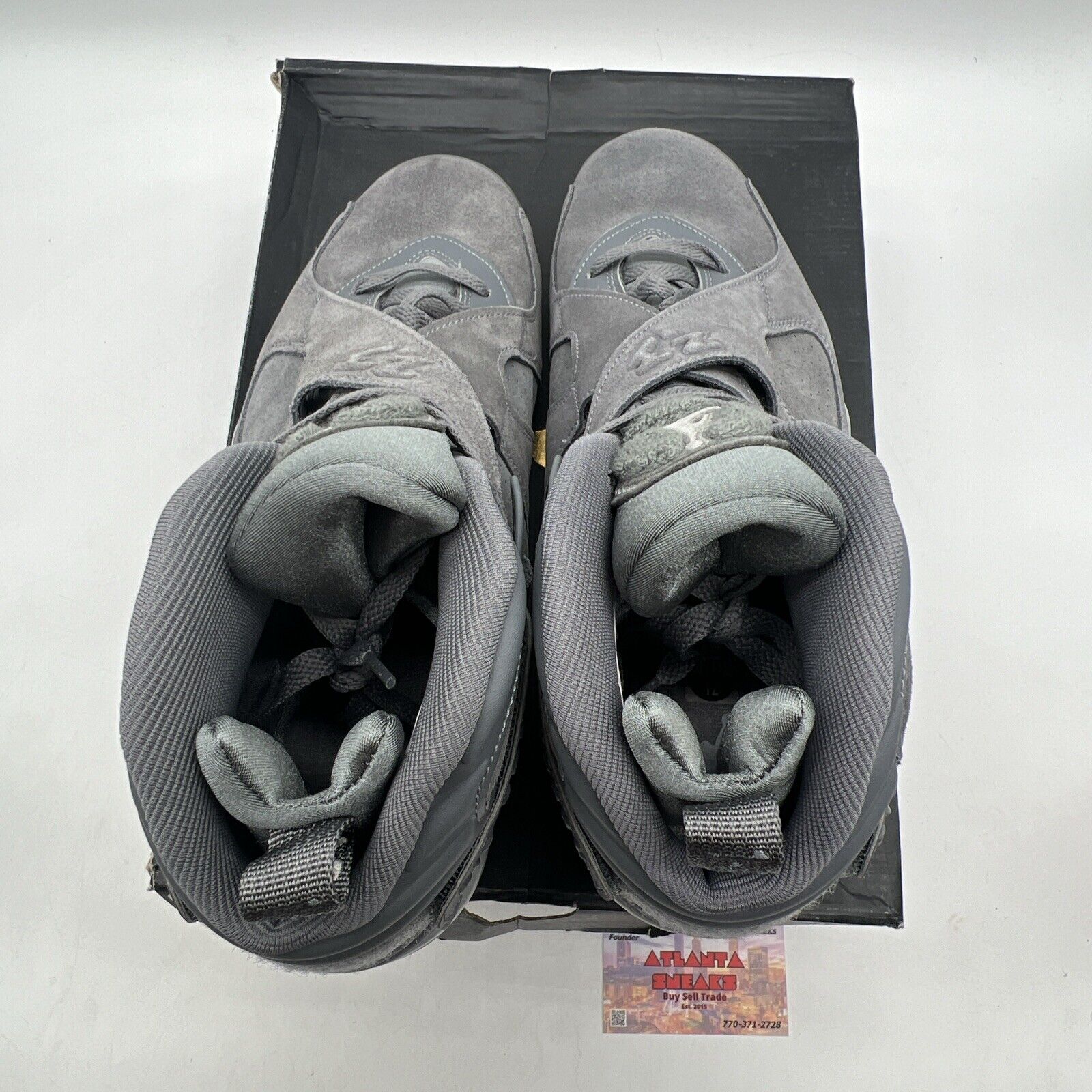 Size 12 - Air Jordan 8 Retro Cool Grey Suede Leather (305381-014)