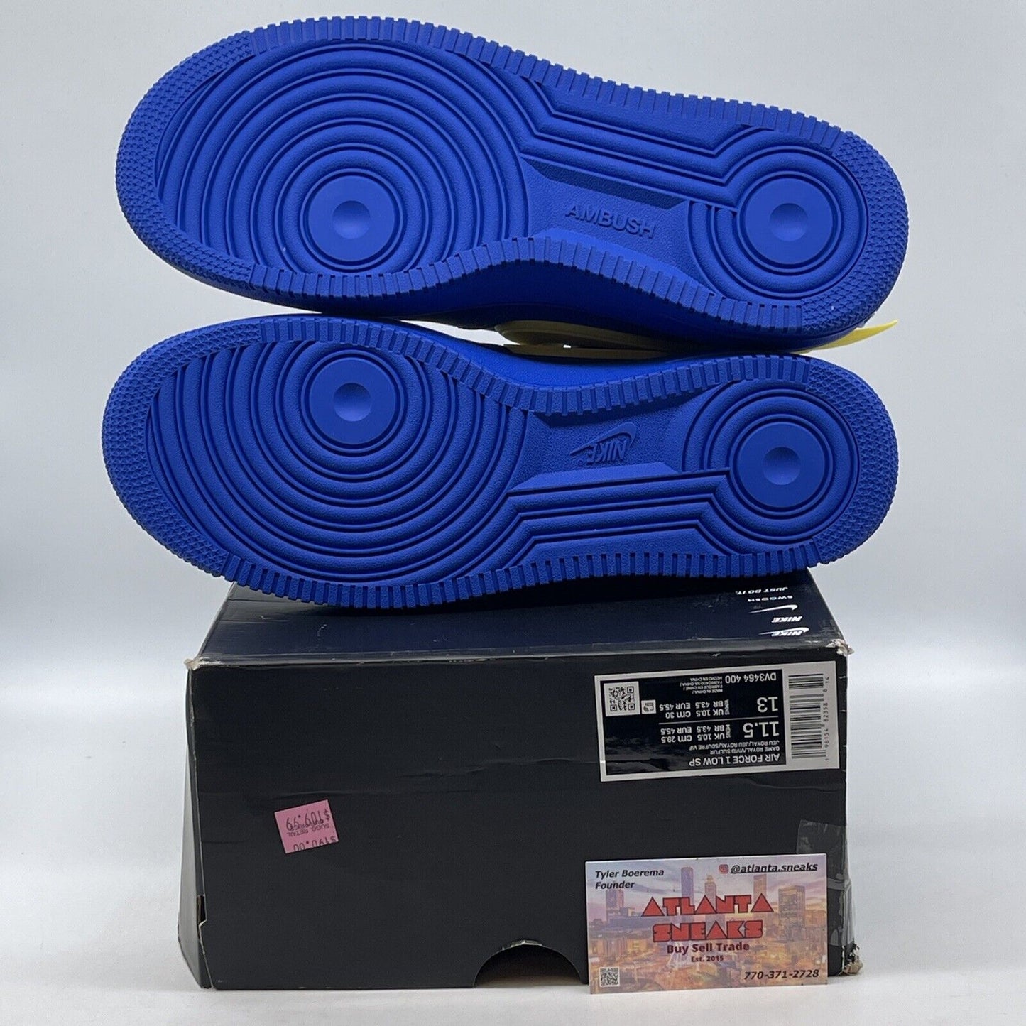 Size 11.5 - Nike AMBUSH x Air Force 1 Low Game Royal Blue Leather (DV3464-400)