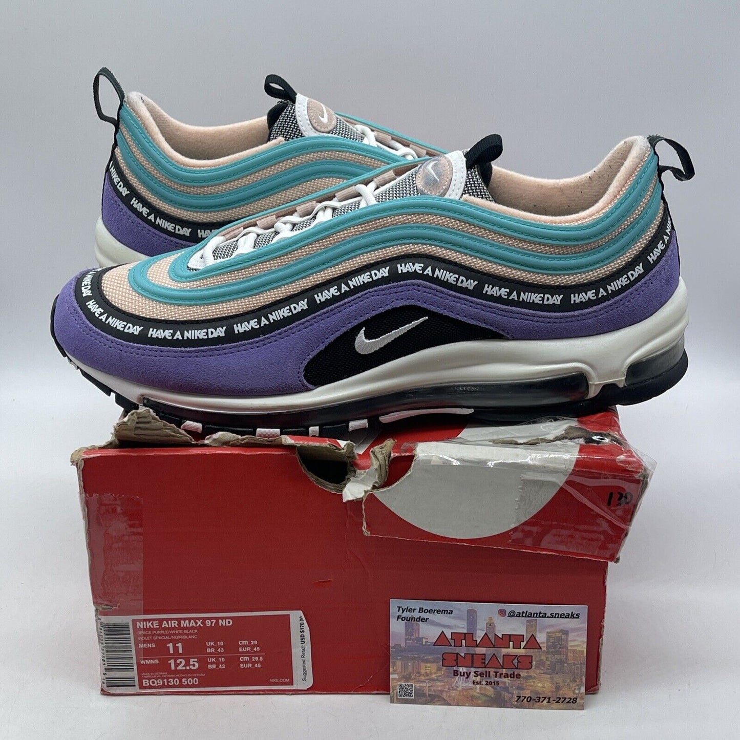 Size 11 - Nike Air Max 97 Have a Nike Day Suede Leather (BQ9130-500)