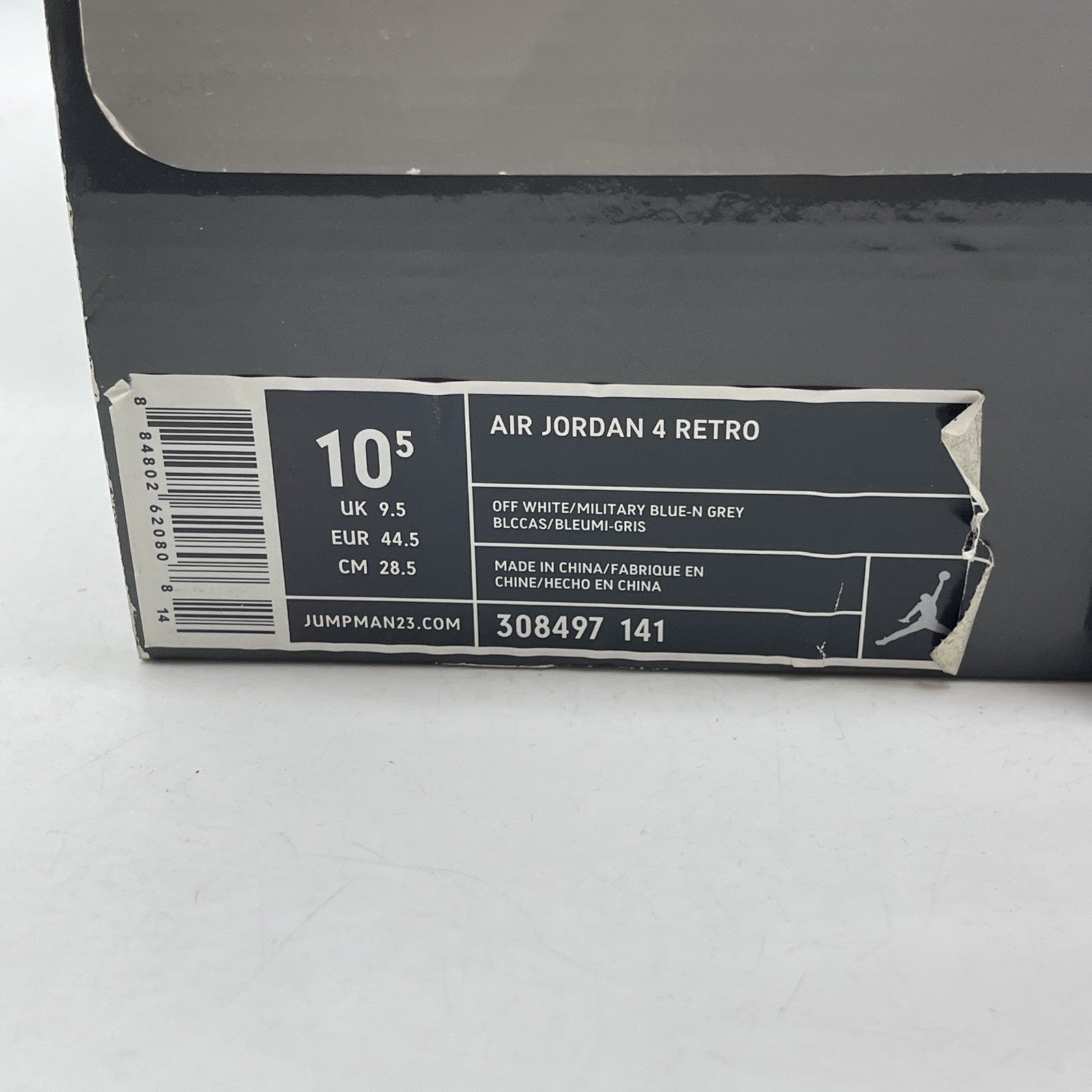 Size 10.5 - Air Jordan 4 Retro 2006 Military Blue White Suede (308497-141)