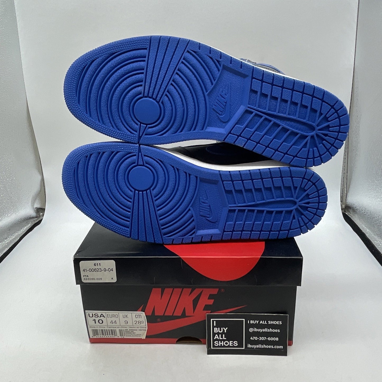 Size 10 - Air Jordan 1 Retro OG High Royal (555088-007)
