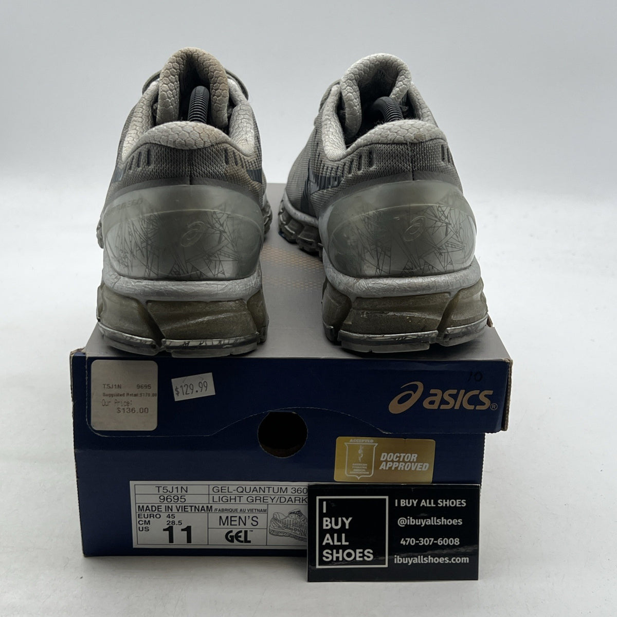 Size 11 - ASICS GEL-Quantum 360 Low Gray (T5J1N-9595)