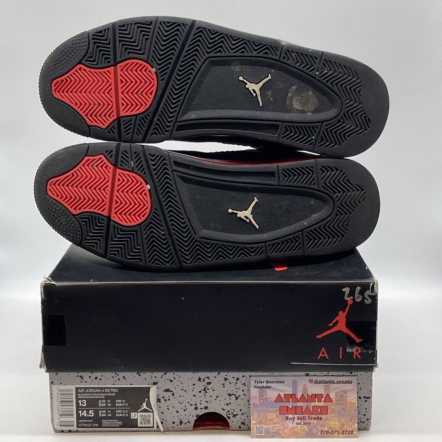Size 13 - Jordan 4 Retro Mid Red Thunder Black White (CT8527-016)