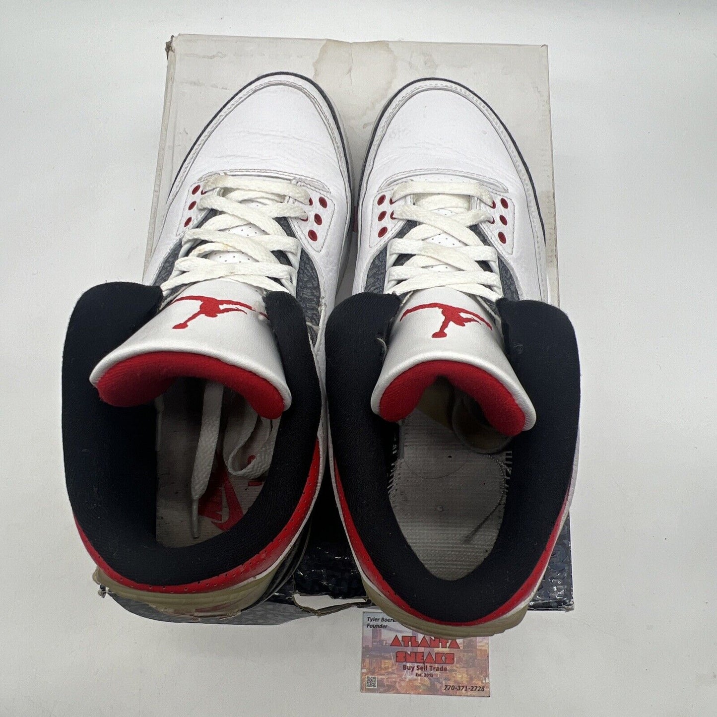 Size 9 - Jordan 3 Retro Denim SE Fire Red 2020 Blue White Leather (CZ6431-100)