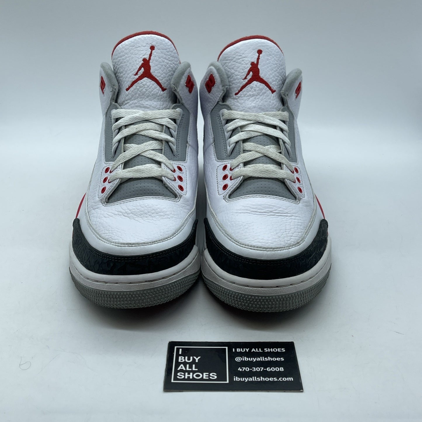 Size 12 - Air Jordan 3 Retro 2013 Fire Red White Grey Suede (136064-120)