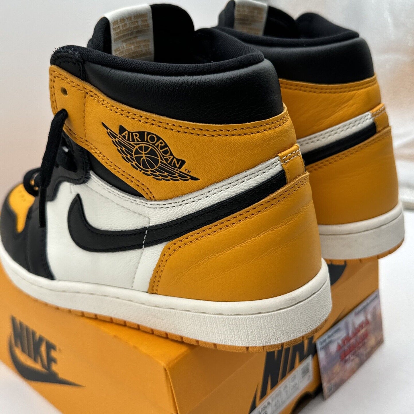 Jordan 1 Retro High OG 'Yellow Toe' Size 8 555088-711 Leather Yellow Toe