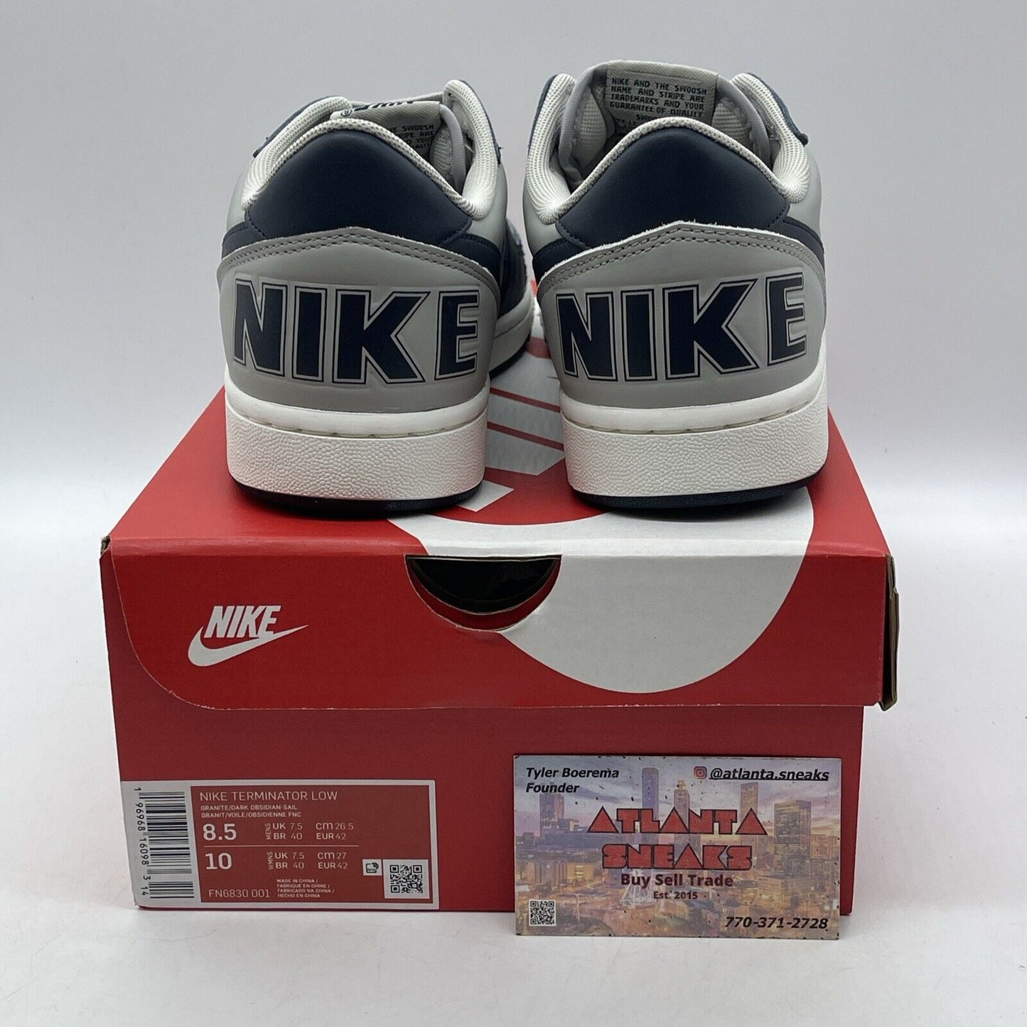 Size 8.5 - Nike Terminator Low Georgetown Blue Grey Leather (FN6830-001