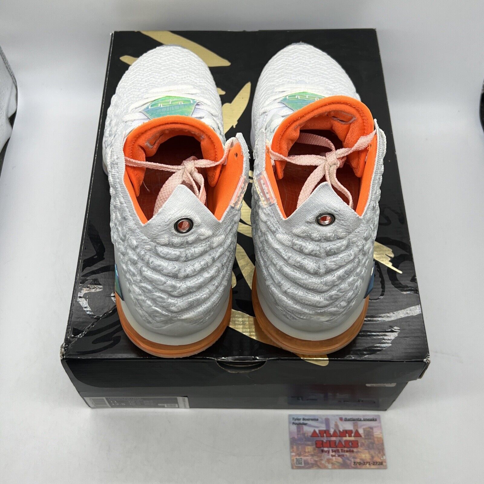 Size 11 - Nike LeBron 17 LMTD Future Air White Orange (CT4843-100)