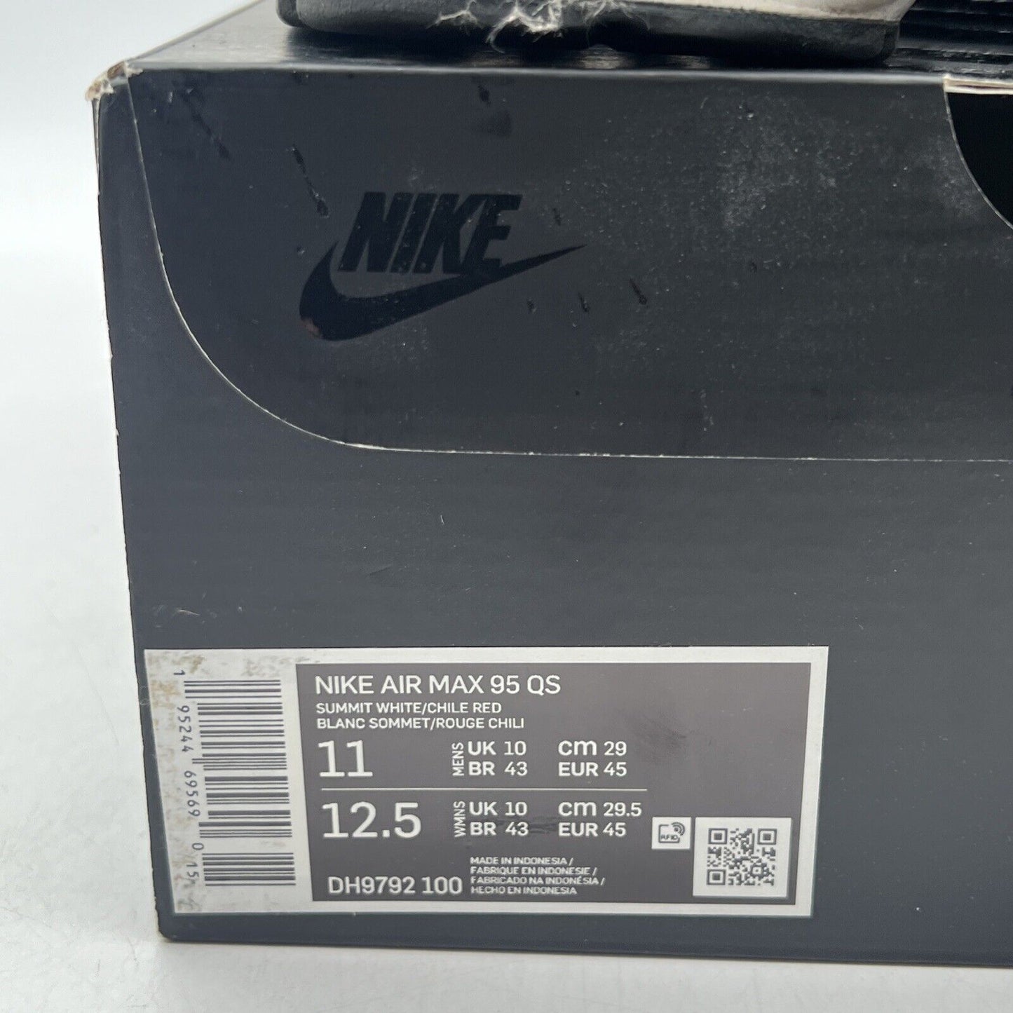 Size 11 - Nike Air Max 95 QS Japan Black Grey Red White (DH9792-100)