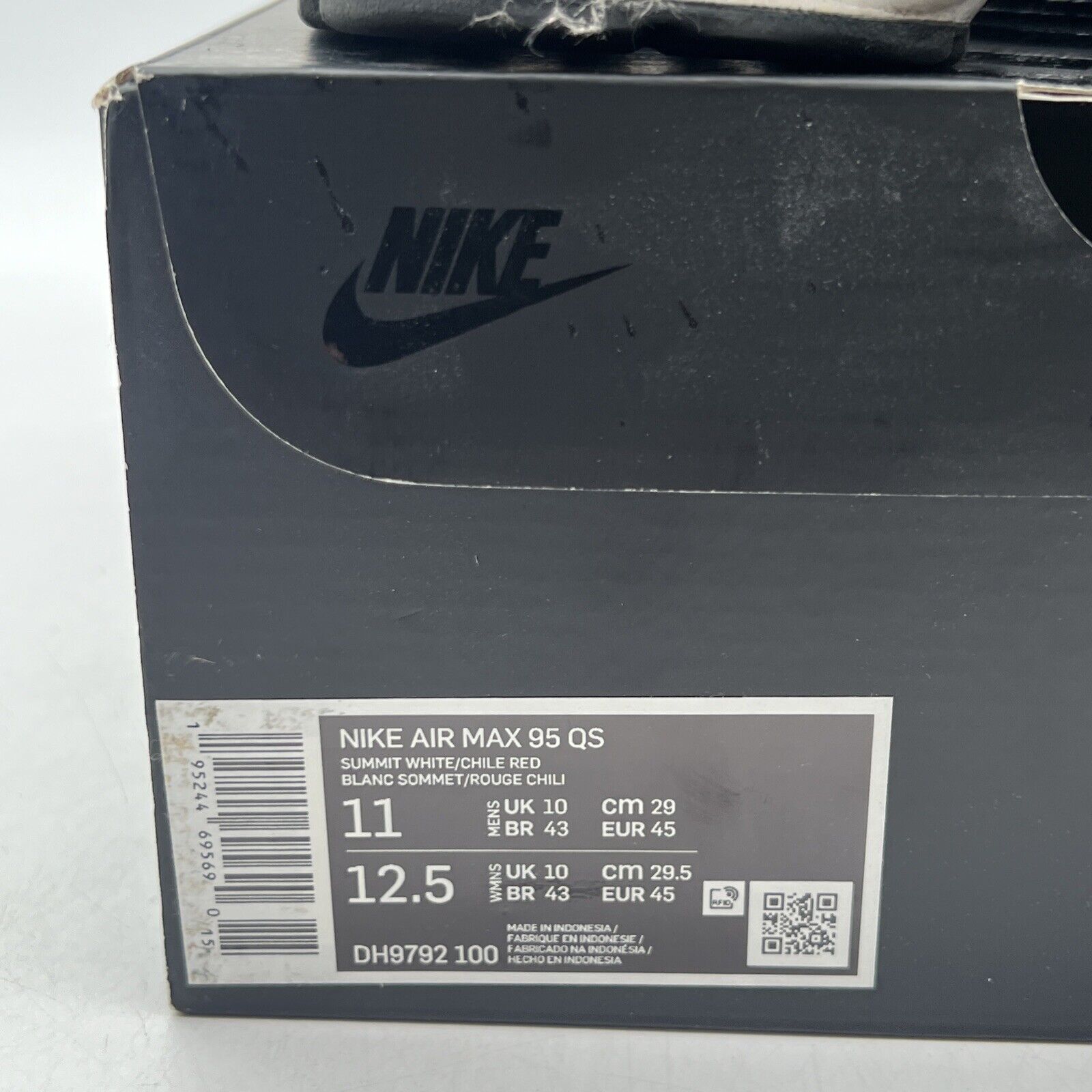 Size 11 - Nike Air Max 95 QS Japan Black Grey Red White (DH9792-100)
