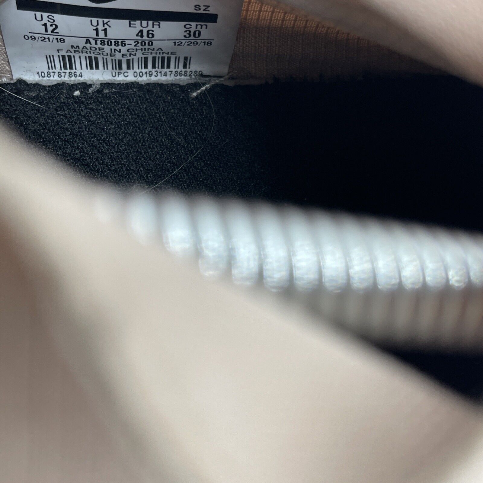Size 12 - Nike Air Fear of God Moc Particle Beige Pink White Suede (AT8086-200)
