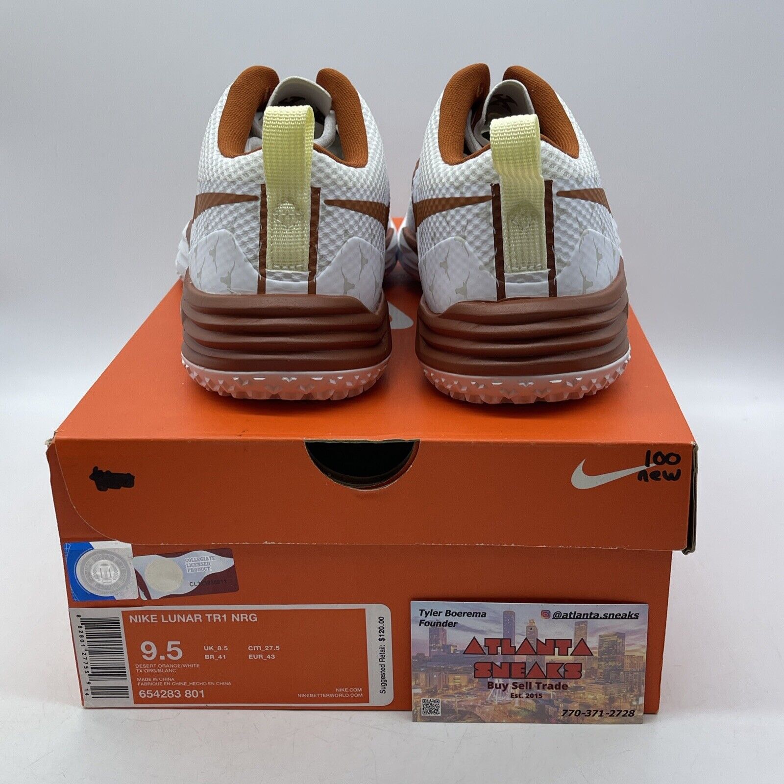 Size 9.5 - Nike Lunar TR1 Texas brown White  Suede leather (654283-801)