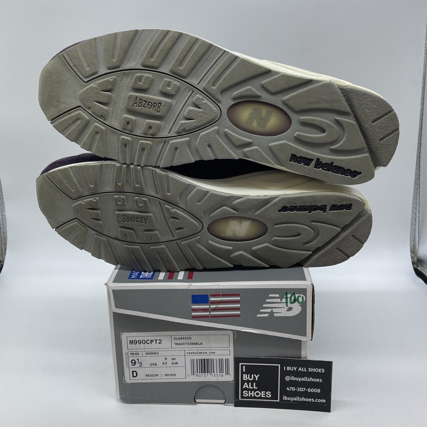 Size 9.5 - New Balance Concepts x 990v2 Made in USA Tyrian Purple (M990CPT2)