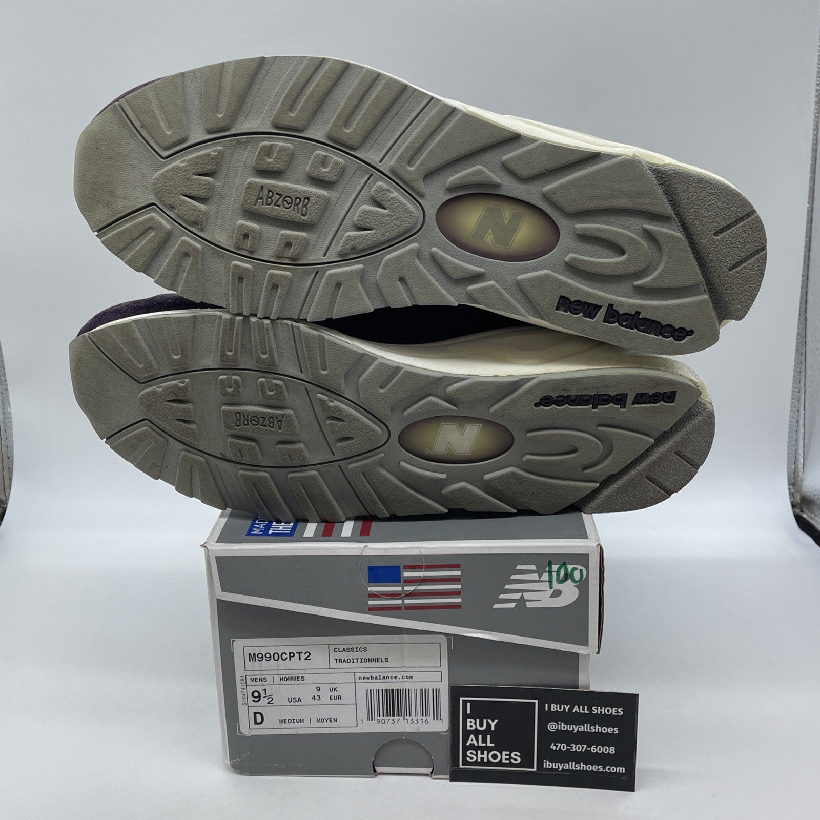 Size 9.5 - New Balance Concepts x 990v2 Made in USA Tyrian Purple (M990CPT2)