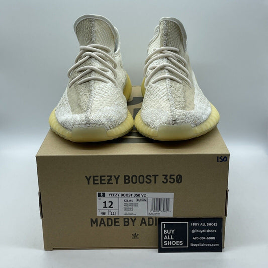 Size 12 - adidas Yeezy Boost 350 V2 Natural White Yellow Suede (FZ5246)