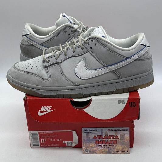 Size 8.5 - Nike Dunk Low Wolf Grey Pure Platinum Blue Suede (DX3722-001)