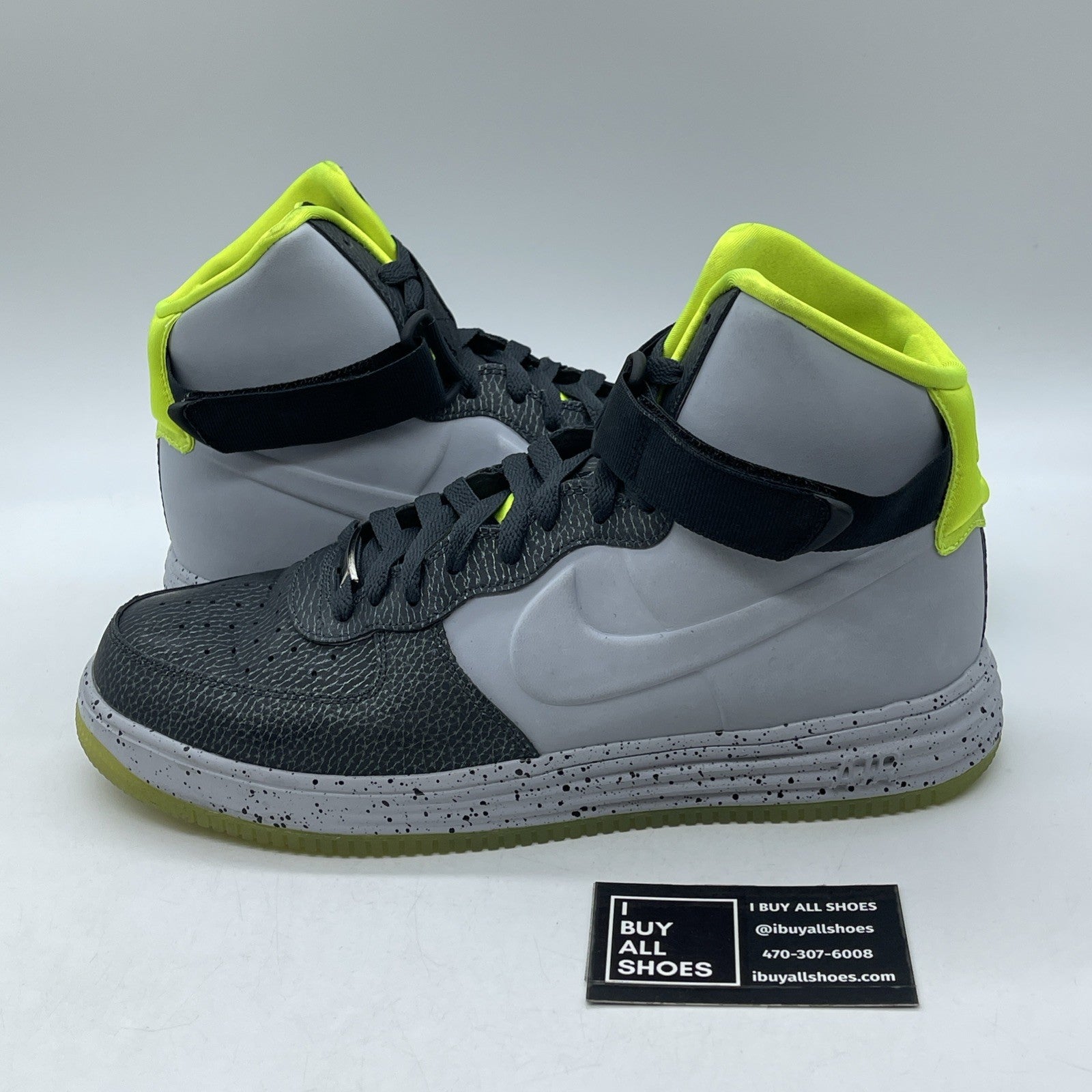 Size 10.5 - Nike Lunar Force 1 Lux VT Anthracite Volt Grey Black (630998-002)