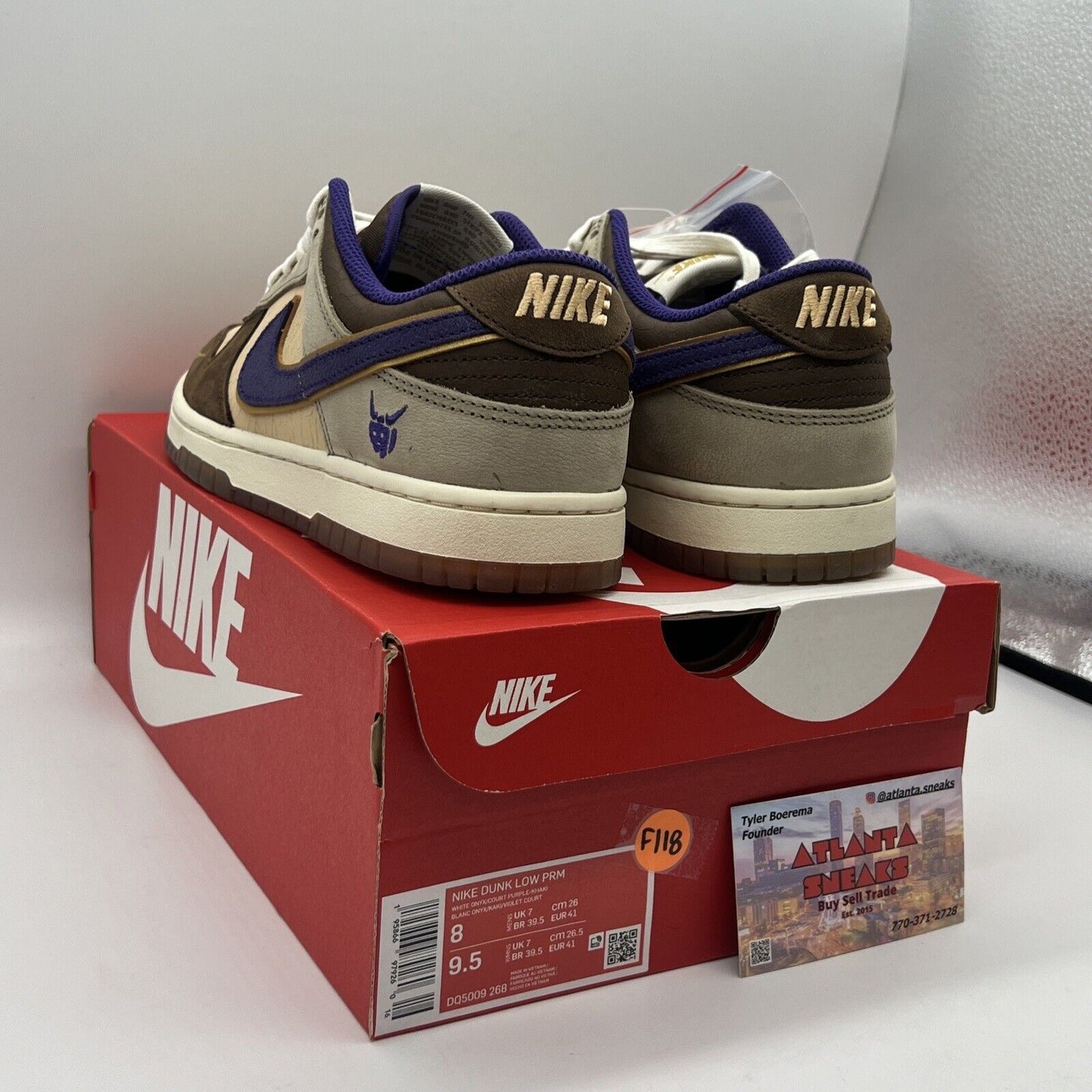 Size 8 - Nike Dunk Low Premium Setsubun Purple Brown Brand New Og All Violet