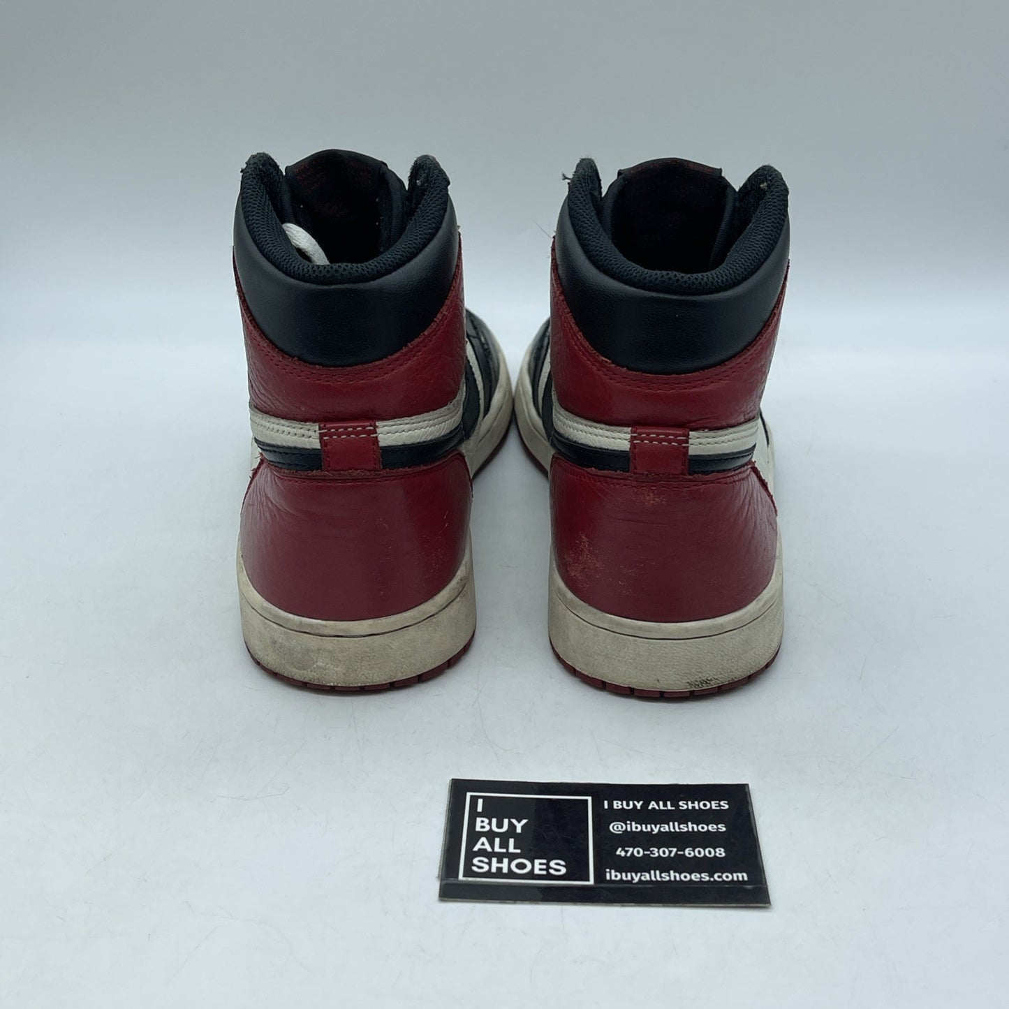 Size 8.5 - Jordan 1 Retro OG High Bred Toe Black Red Leather (555088-610)