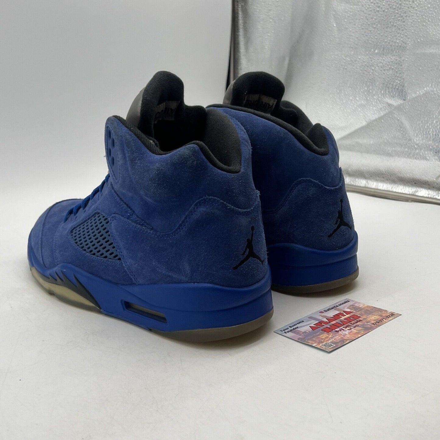 Size 11 - Air Jordan 5 Retro Blue Suede Grey Black (136027-401)