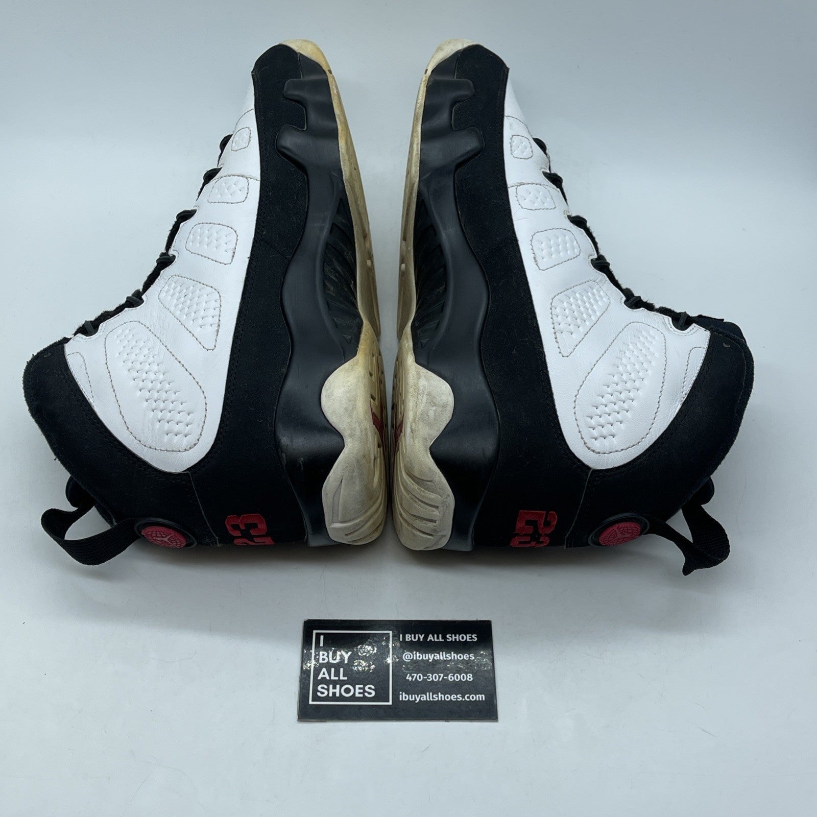 Size 11.5 - Jordan 9 Retro space jam 2016 Black White Suede (302370-112)