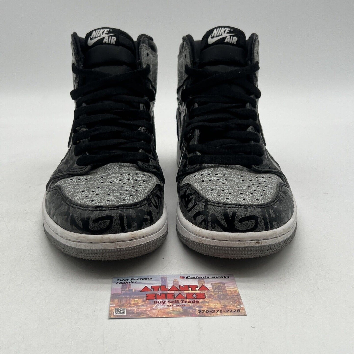 Size 9.5 - Jordan 1 OG High Rebellionaire Grey Black Leather (555088-036)