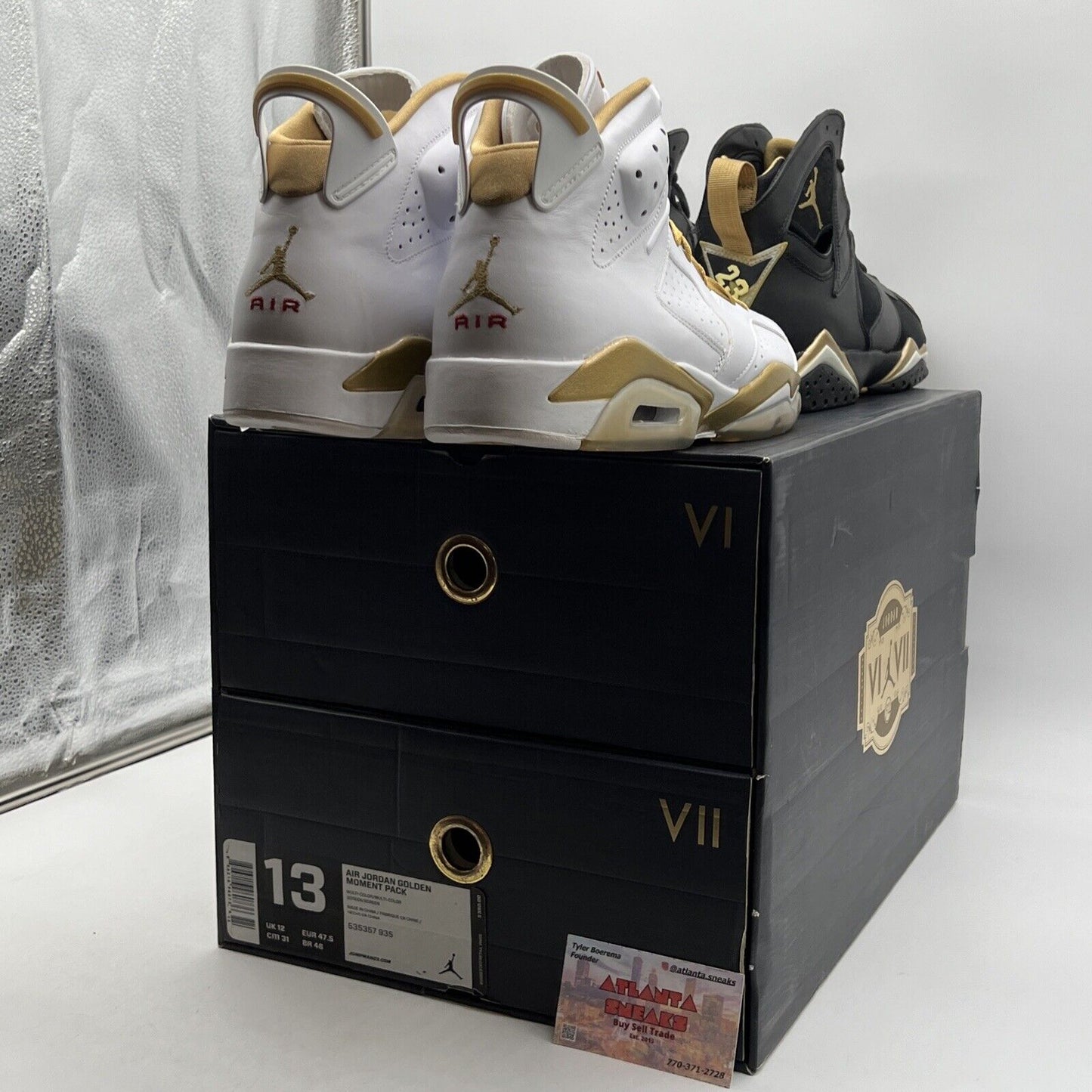 Size 13 - Air Jordan 7/6 Retro Golden Moments Pack (535357-935)