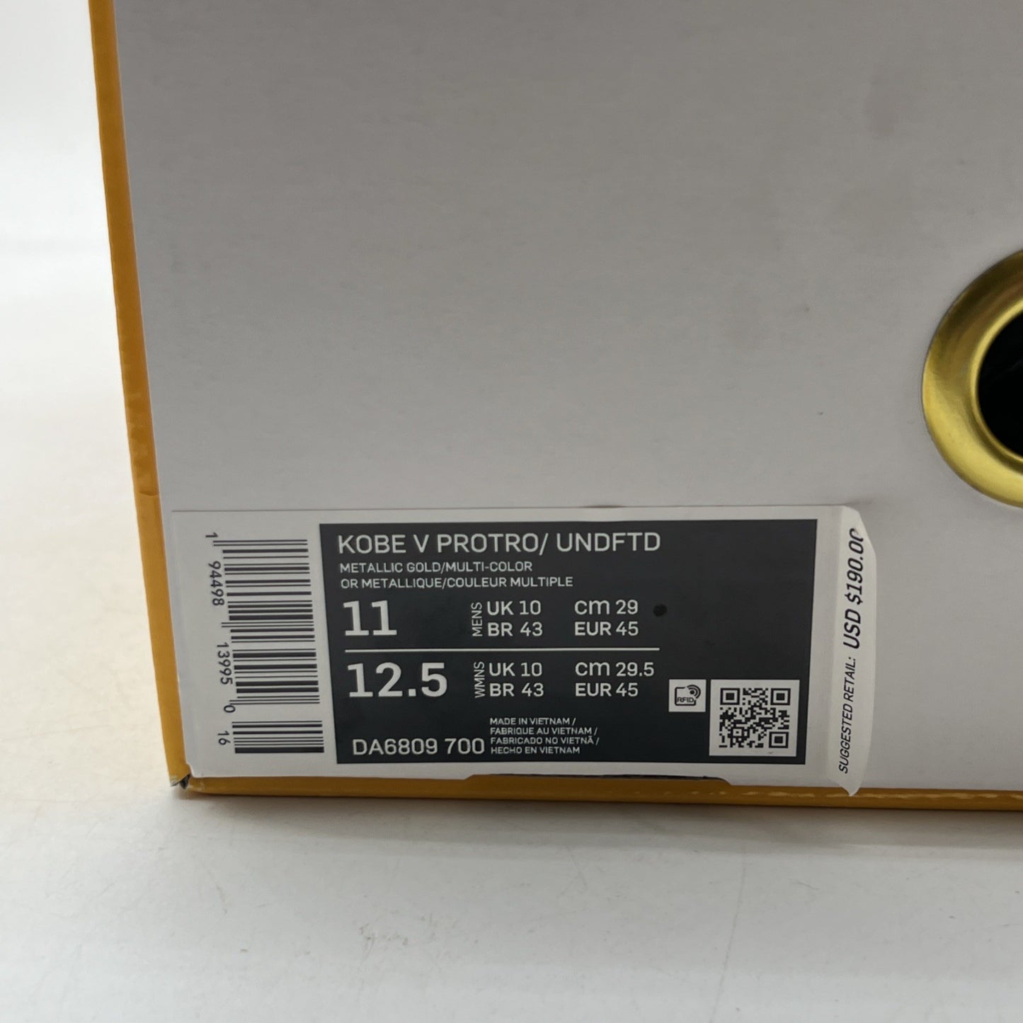 Size 11 - Nike Zoom Kobe 5 Protro x Undefeated Hall Of Fame (DA6809-700)