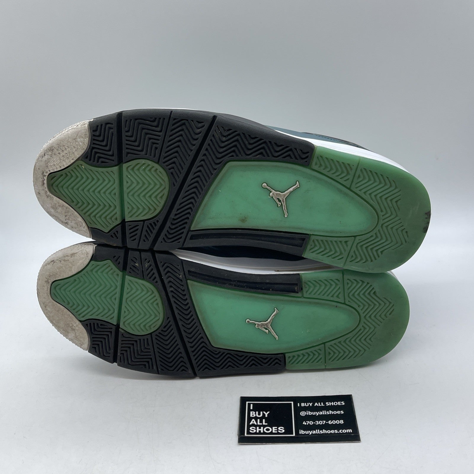 Size 11.5 - Air Jordan 4 Retro Teal Black White Leather (705331-330)