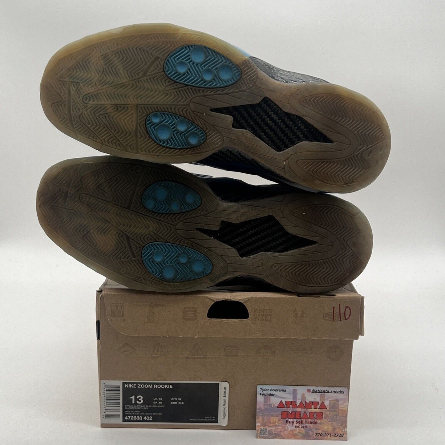 Size 13 - Nike Zoom Rookie Dynamic Blue Grey Suede (472688-402)