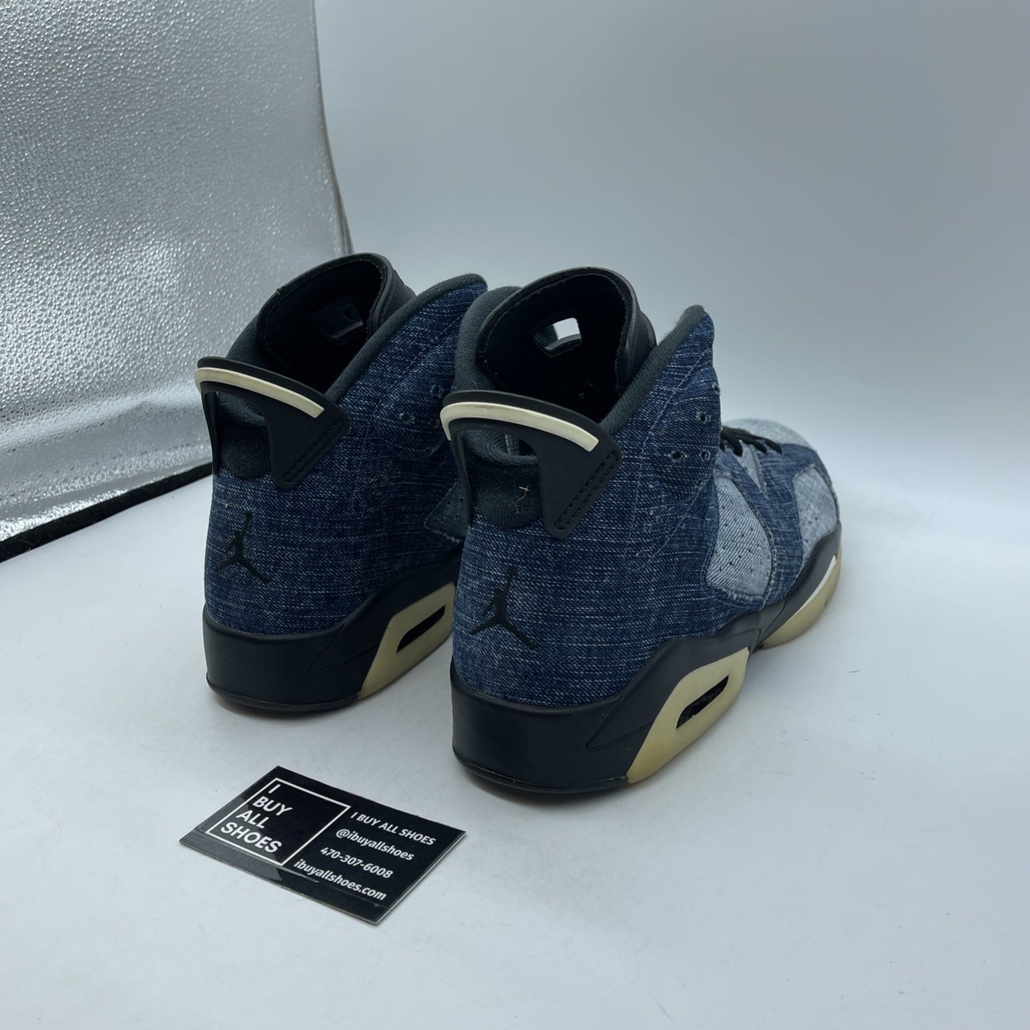 Size 12 - Air Jordan 6 Retro Washed Denim Blue Black Suede (CT5350-401)