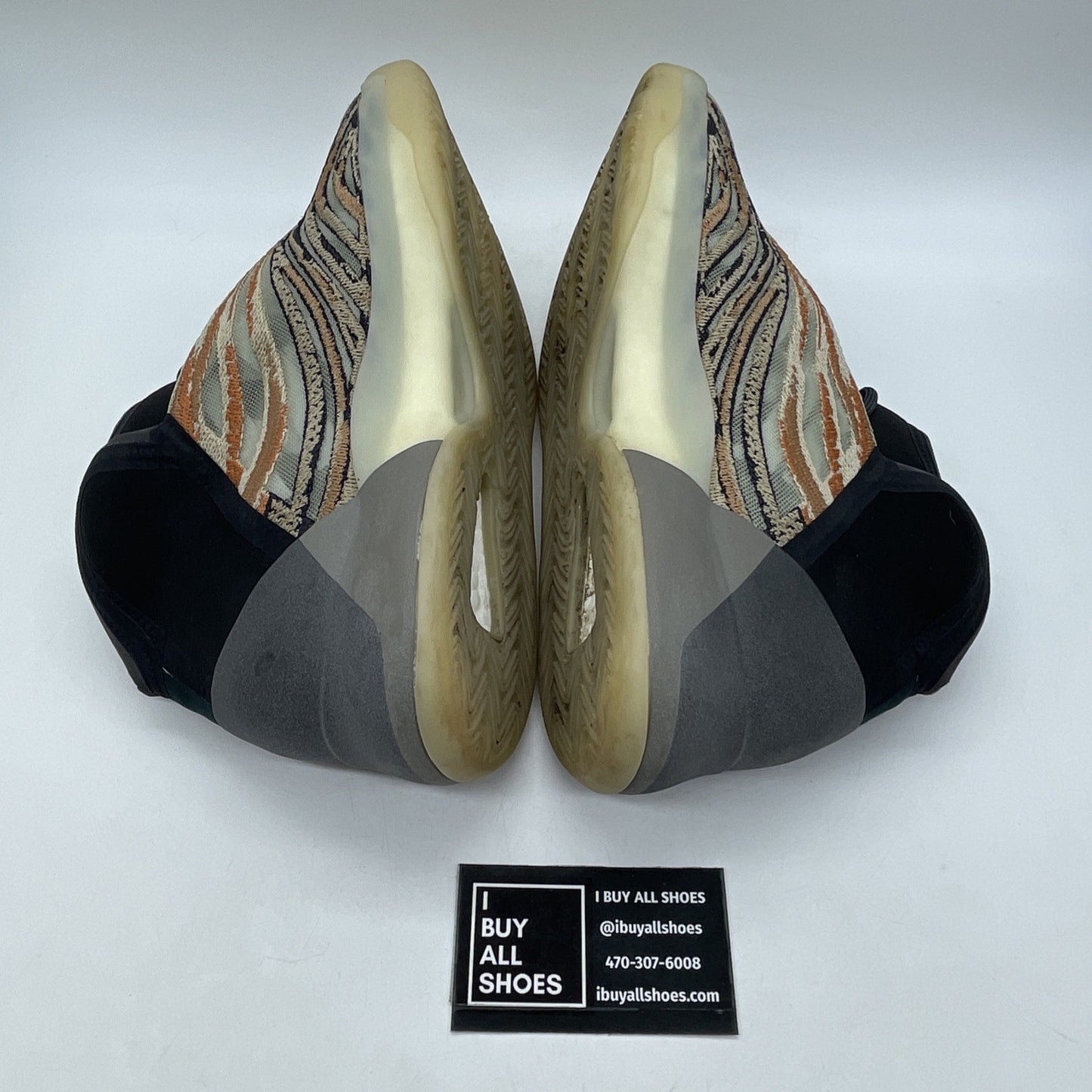 Size 9.5 - adidas Yeezy Quantum Flash Orange Black Brown Suede (GW5314)