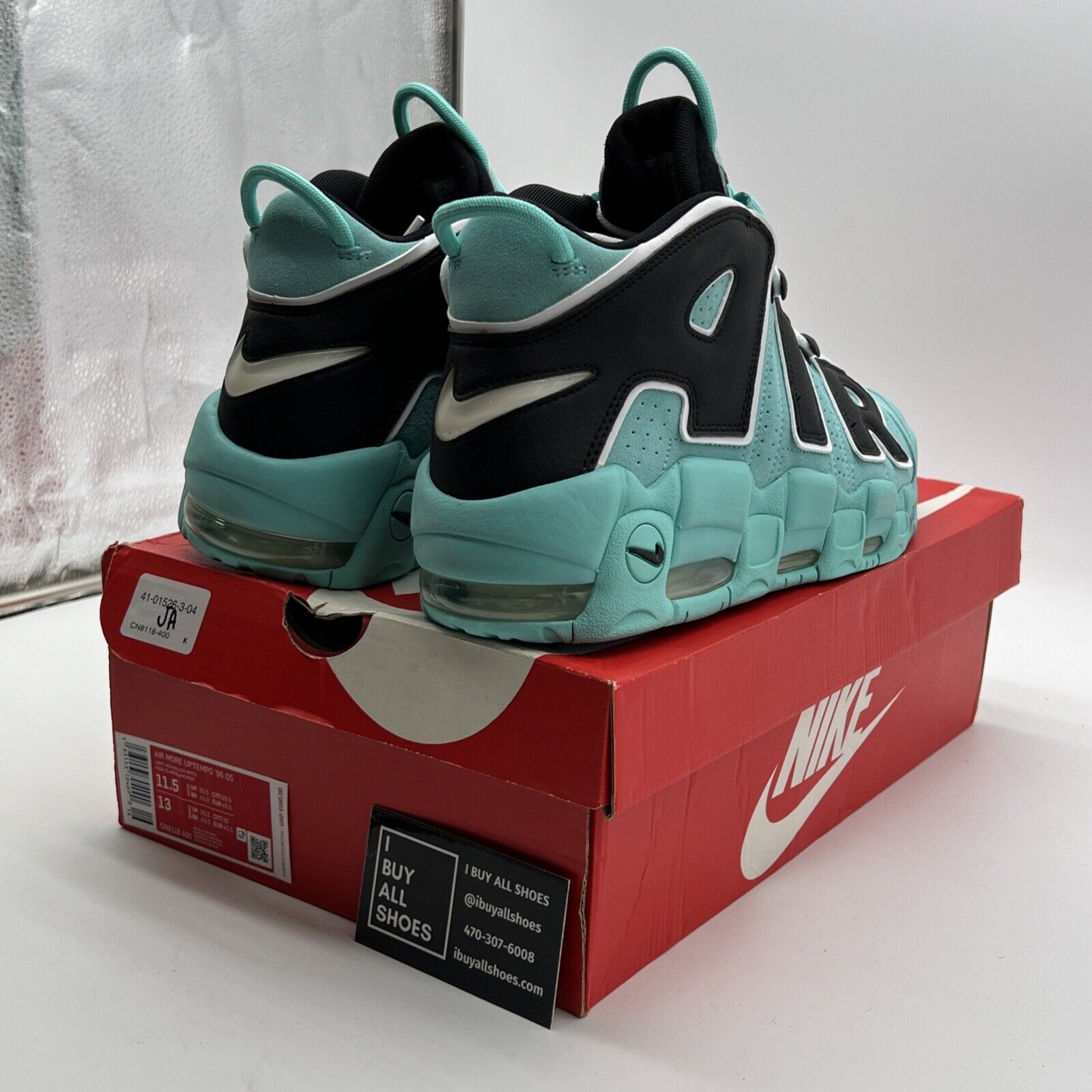 Size 11.5 - Nike Air More Uptempo '96 QS Light Aqua (CN8118-400)