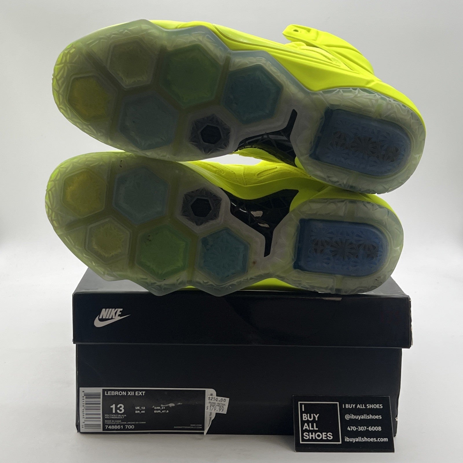 Size 13 - Nike LeBron 12 EXT Tennis Ball (748861-700)