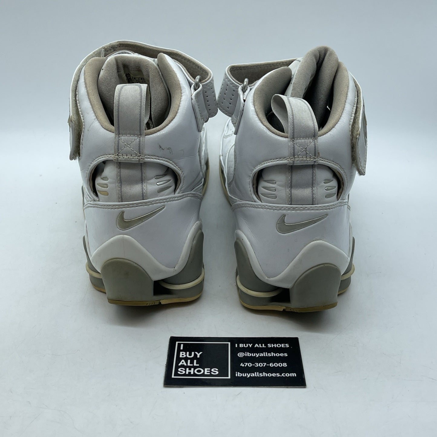 Size 13 -2005 Nike Shox USP White Perforated Basketball Shoes (311738-102)