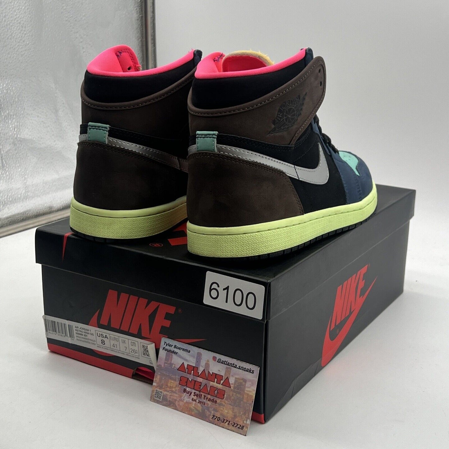 Size 8 - Jordan 1 Retro High Tokyo Bio Hack Pink Yellow Blue Brown (555088-201)