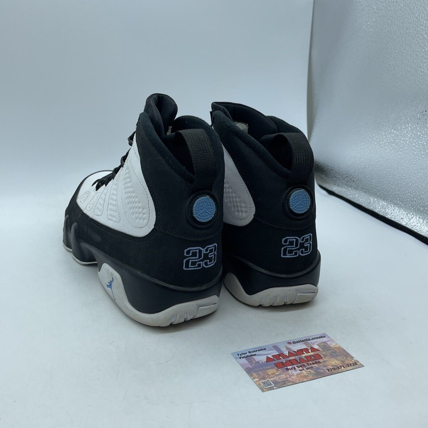 Size 11 - Jordan 9 Retro University Blue 2020 Black White Suede (CT8019-140)