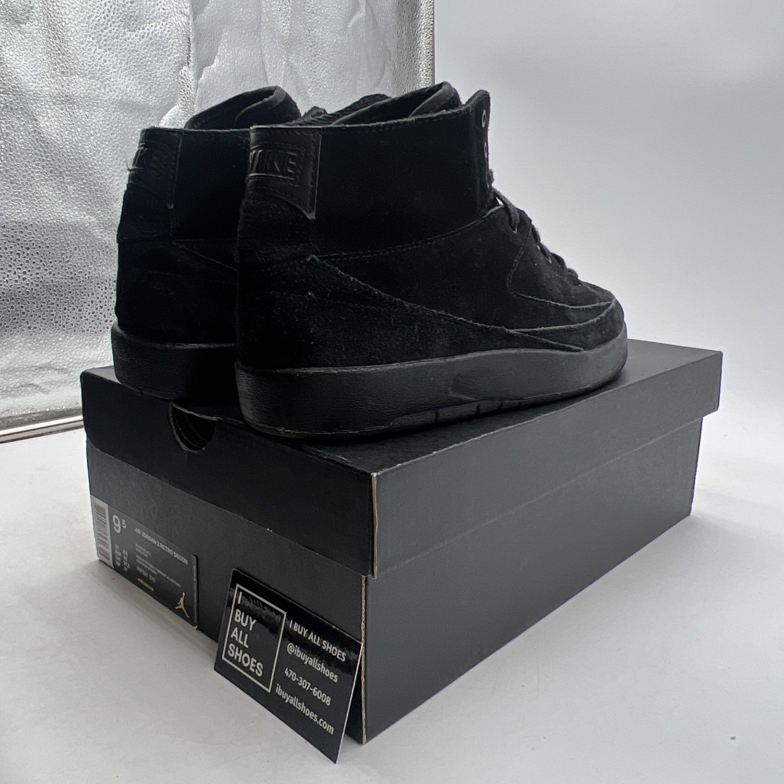 Size 9.5 - Air Jordan 2 Retro Deconstructed Triple Black (897521-010)