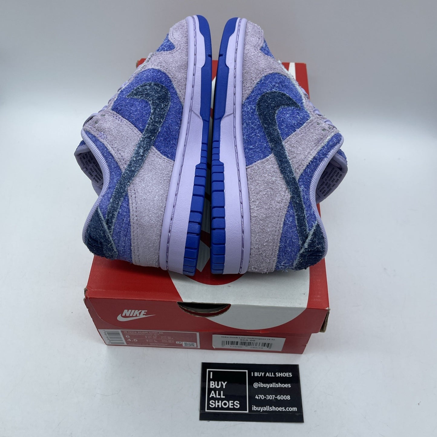 Size 6W - Nike Dunk SE Low Hydrangeas Purple Blue Suede (HQ3431-515)
