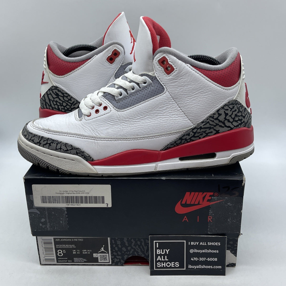 Size 8.5 - Air Jordan 3 Retro Mid Fire Red (DN3707-160)