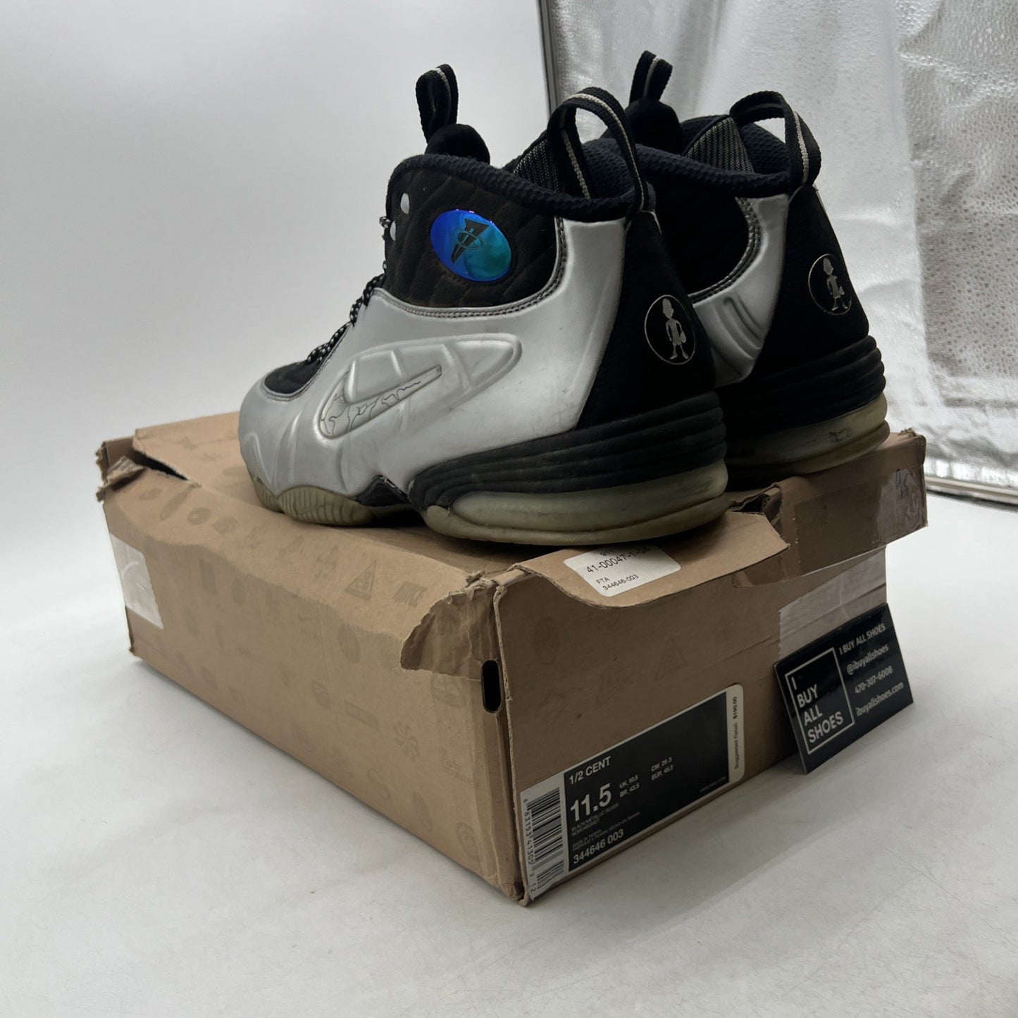 Size 11.5 - Nike 1/2 Cent Black Silver (344646-003)