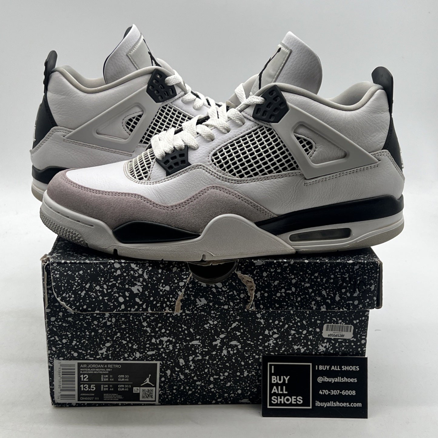 Size 12 - Air Jordan 4 Retro Mid Military Black (DH6927-111)
